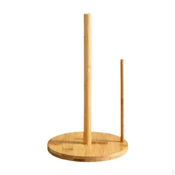 Деревянная стойка для держателя бумажных полотенец, украшение для столешницы, подставка для рулонов пищевой пленки в деревенском стиле