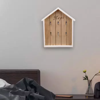 Деревянная стойка для хранения ключей, настенный держатель, декоративный органайзер для фермерского дома, прихожая