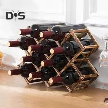 Деревянная стойка для хранения вина, дизайн в форме пчелы, сборка не требуется, горизонтальное размещение бутылок, влажная пробка, универсальный органайзер для 3-10 бутылок B 3pcs