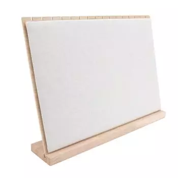 Деревянная стойка для ювелирных изделий, 16 слотов, съемная, L-образная, прочная конструкция, стойка для ожерелий для дома