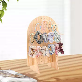 Деревянная стойка для ювелирных изделий Pegboard, экономящая место, держатель для ключей, органайзер для столешницы