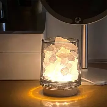 Деревянная светодиодная подставка для хрустальных шаров, предметов искусства и декора с питанием от USB - водонепроницаемый акриловый абажур с регулируемой цветовой температурой 6cm/2.36 log base