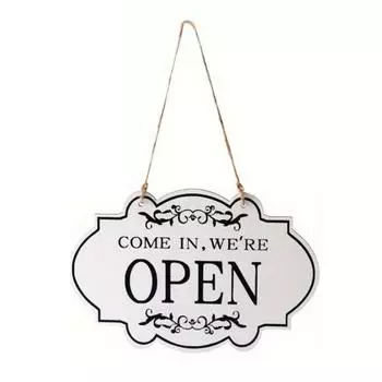 Деревянная табличка для бизнеса в деревенском стиле, двусторонняя винтажная табличка «Открыто» с веревкой для кофейни, ресторана, бара, двери, окна A