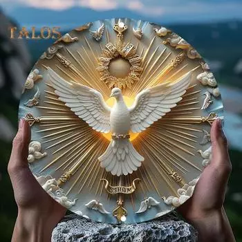 Деревянная табличка на дверь с изображением голубя, подвесная табличка на тему птицы мира, украшение на стену, 2D, круглая плоская настенная художественная вывеска для домашнего офиса, бара, декор