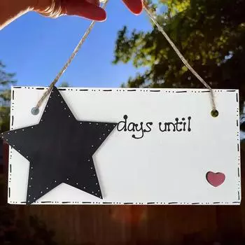 Деревянная табличка с обратным отсчетом, самодельная праздничная доска обратного отсчета, настенное украшение для дома One Size
