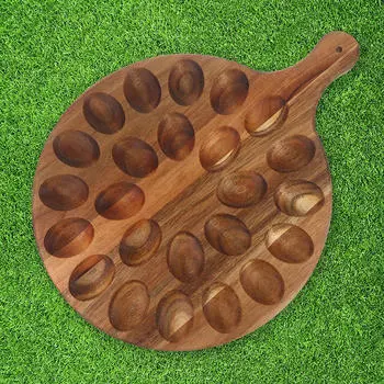 Деревянная тарелка для яиц с пряностями, тарелка для яиц, многоразовый двусторонний контейнер для переноски