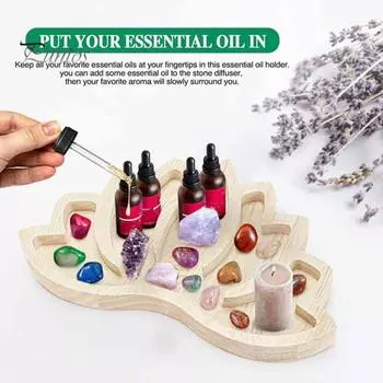 Деревянная тарелка, поднос для украшений, гладкий край, без заусенцев, дизайн в виде цветка лотоса, сервировочный поднос для десертов, украшение на Рамадан A