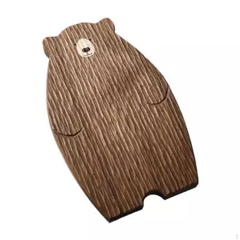 Деревянная тарелка в форме медведя, десертная доска, прочный очаровательный поднос для кухонных принадлежностей bear baby