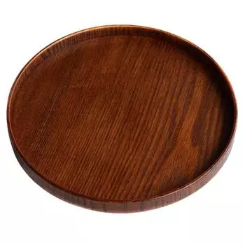 Деревянная традиционная китайская кухонная утварь, салатница, блюдо, подносы для хранения, поднос для чая, тарелка для закусок S коричневый