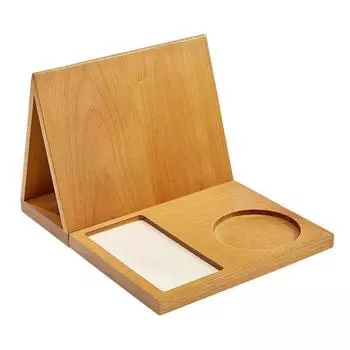 Деревянная треугольная подставка для книг, настольная подставка для кофе и чая, книжный уголок, подставка для чтения, ночная тумбочка, подставка для книг, подарок для любителей книг цвет старого дерева