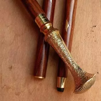 Деревянная трость для ходьбы 93,98 см, ручка из латуни, подарок отцу, подарок матери, трость унисекс, подарок для нее и для него