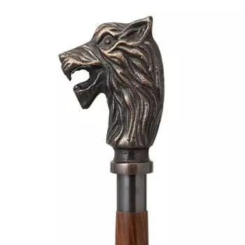 Деревянная трость для ходьбы для женщин и мужчин, красивая трость с головой льва