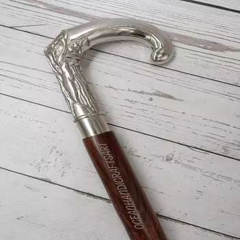 Деревянная трость с латунной ручкой в виде хобота слона – 95,5 см, посох из натурального дерева в винтажном стиле как