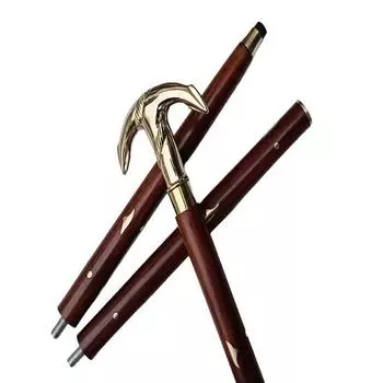 деревянная трость, трость с латунной ручкой, подарок отца, подарок матери трость унисекс, подарок для нее и него, подарок