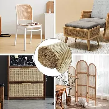 Деревянная тростниковая ротанговая тесьма, простая в уходе, полиэтиленовый пластик A