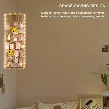 Деревянная угловая полка для хранения мягких игрушек, держатель для мягких игрушек, угловой держатель для плюшевых игрушек для детской игровой комнаты, спальни, детской комнаты