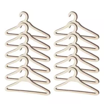 Деревянная вешалка с двойной перекладиной для одежды для плюшевых кукол, прочный органайзер для хранения для детской комнаты и гардероба C