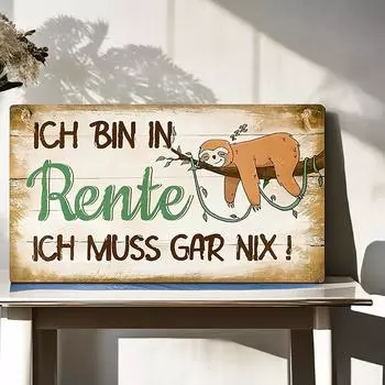 Деревянная вывеска «Лень» Креативное настольное украшение Орнамент Домашний декор Ремесло One Size