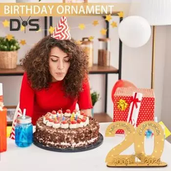 Деревянная вывеска на день рождения, гостевая книга со светодиодной подсветкой, 18/20/30/40/50/60-й день рождения, годовщина свадьбы, празднование свечи, держатель для денег, украшение для рабочего стола 30