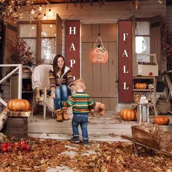 Деревянная вывеска Осенний урожай День благодарения Подвесное настенное украшение Домашний декор Украшение на День благодарения