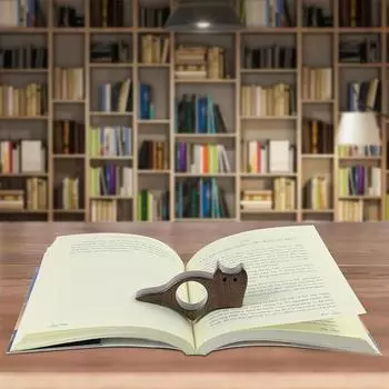 Деревянная закладка для чтения с изображением кошки собаки, закладки для книг, кольца, школьные принадлежности, страницы для учеников, маркер для маркировки, держатель для страниц книги A3