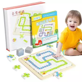 Деревянная змея, настольная головоломка, шахматная игрушка, семейная настольная игра, стратегическая настольная игра для детей, подарки на день рождения