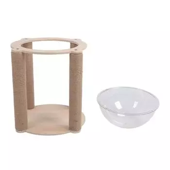 Деревянное дерево для кошек, высокая устойчивость, башня для кошек, когтеточка для кошек в помещении, дерево-когтеточка с капсульной кроватью