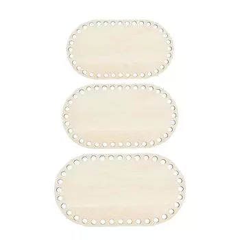 Деревянное дно корзины с отверстиями для вязания сумок, изготовление сумочек, принадлежности для плетения корзин, легкая портативная подкладка для формирования дна коричневый