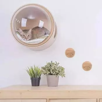 Деревянное гнездо для кошек, прозрачная лазалки, когтеточка, подвесная настенная платформа с когтеточкой, надувной домик, игрушка, обучающие принадлежности