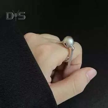 Деревянное кольцо-молоток, полированный сплав, регулируемый размер, осознанность, снятие стресса, сенсорное кольцо-фиджет, височный блок, кольцо-фиджет для медитации и релаксации серебряный