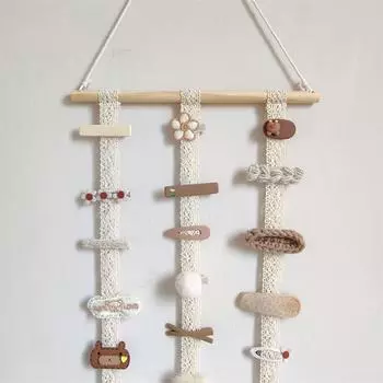 Деревянное облако, держатель для детских заколок для волос, заколка для волос для девочек, повязка для волос, подвеска для хранения, органайзер для ювелирных изделий, настенные украшения, подвесные