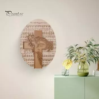 Деревянное пасхальное украшение, религиозное деревянное произведение искусства с гимном, музыкальным сопровождением, Иисусом, настольное украшение для каминной полки, молитвенного стола, христианский подарок A