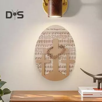 Деревянное пасхальное украшение, религиозное деревянное произведение искусства с гимном, музыкальным сопровождением, Иисусом, настольное украшение для каминной полки, молитвенного стола, христианский подарок A