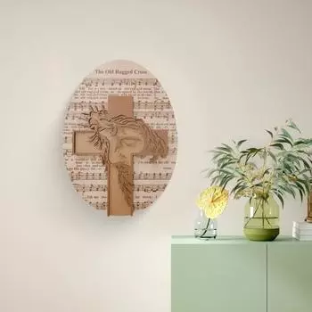 Деревянное пасхальное украшение Yousheng, религиозное деревянное произведение искусства с гимном, музыкальным сопровождением, Иисусом, настольное украшение для каминной полки, молитвенный стол, христианский подарок A