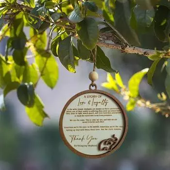 Деревянное подвесное украшение в виде слона Любовь и верность Идеально подходит для украшения дома и подарков дружбе One Size коричневый