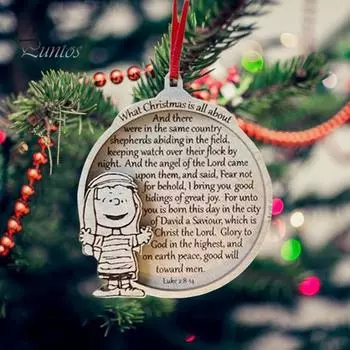 Деревянное рождественское украшение Что такое Рождество Подвесное украшение Религиозный праздничный сувенир со стихами из Библии для украшения каминной полки на Рождество 1pc