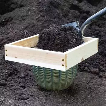 Деревянное сито для садовой почвы, прямоугольный фильтр для почвы, щебень, гравий, компост, сито для горшечной почвы, многоцелевой поддон для просеивания почвы, садовые инструменты 32cm