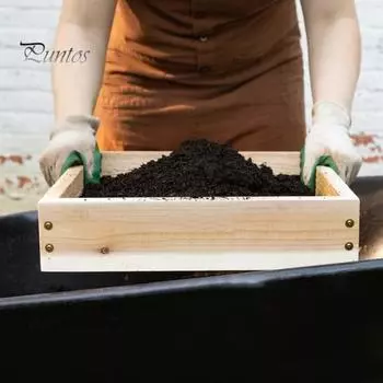 Деревянное сито для садовой почвы, прямоугольный фильтр для почвы, щебень, гравий, компост, сито для горшечной почвы, многоцелевой поддон для просеивания почвы, садовые инструменты 32cm