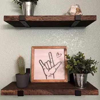 Деревянное украшение «Любовь» «Я люблю тебя» Язык жестов Украшение для дома в фермерском доме Декор M