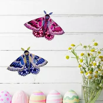 Деревянное украшение на стену в виде бабочки, деревенское многоцветное украшение на стену в виде бабочки, украшение на стену для декора гостиной дома в фермерском доме