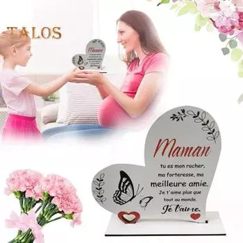 Деревянное украшение в форме сердца, отдельно стоящее украшение в форме сердца для домашнего стола, украшение в форме сердца, подарок в знак благодарности на День отца, День матери A