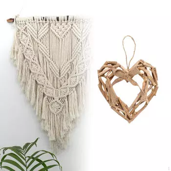 Деревянное украшение в форме сердца S