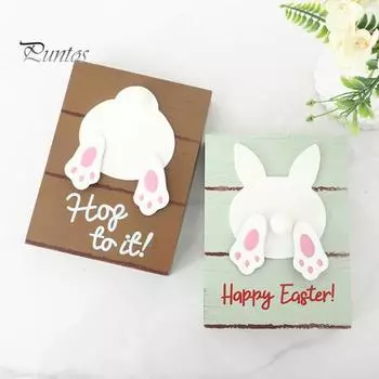 Деревянное украшение в виде кролика, отдельно стоящее пасхальное украшение на стол, блок для кролика, центральный элемент для домашнего праздника, весенний многоярусный поднос, декор белый