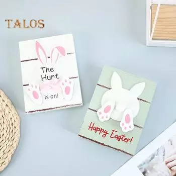 Деревянное украшение в виде кролика, отдельно стоящее пасхальное украшение на стол, блок для кролика, центральный элемент для домашнего праздника, весенний многоярусный поднос, декор белый