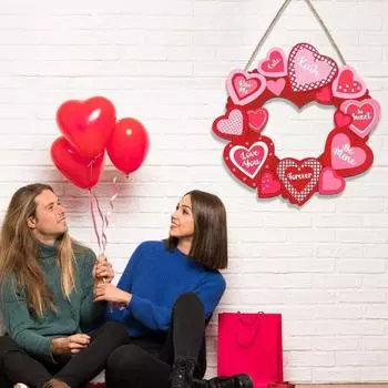 Деревянное украшение в виде сердца, подвесное украшение в виде сердца ко Дню святого Валентина, деревянные вырезы для украшения дома, стены, окна, дерева A