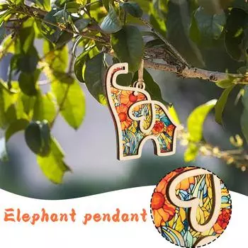 Деревянное украшение в виде слона, символизирующее любовь и преданность - подарок в знак признательности за дружбу и домашний декор One Size