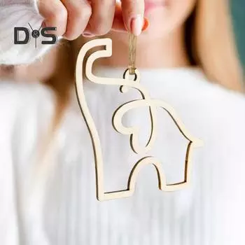 Деревянное украшение в виде слона, вырезанный слон с картой истории, рождественское украшение в виде слона из сестринства, подарок на день дружбы для женщин, лучшие друзья племени A