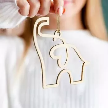 Деревянное украшение в виде слона, вырезанный слон с картой истории, рождественское украшение в виде слона из сестринства, подарок на день дружбы для женщин, лучшие друзья племени B