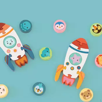 Деревянные 3D игрушки Головоломки Игрушки Обучение Развитие Пазлы Монтессори для дошкольников