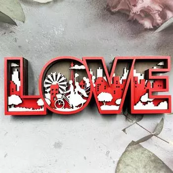 Деревянные 3D украшения ко Дню святого Валентина Поделки Креативный дизайн Домашний декор Подарки One Size